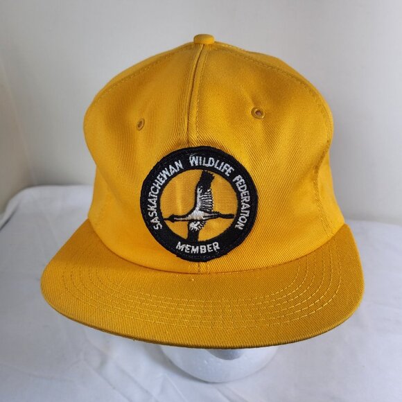 Saskatchewan Wildlife Federation Member Hat Snapback K-Brand 80s Cap Trucker - Picture 2 of 12